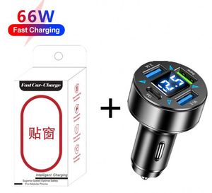 Produit le plus vendu Chargeur de voiture multifonction avec affichage numérique PD 4 ports Charge rapide 3.1A Chargeur de voiture QC3.0 - Product Image 6