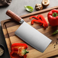 Кухонный тесак XINZUO, 7 дюймов, острый как бритва, из 3-слойной композитной стали, с ручкой из красного дерева, для нарезки овощей