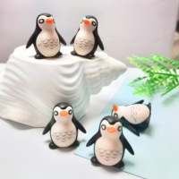 100 pièces Mini Pingouin Animal Figurine de Collection pour Bureau et Voiture, Accessoires Décoratifs Mignons pour Loisirs Créatifs et Matériaux de Bricolage, Décoration de Micro-Paysage
