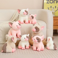 CE CPC Ensemble de 7 animaux de ferme en peluche personnalisés, vente en gros de jouets en peluche en vrac (porc, cheval, vache, canard, mouton), OEM ODM