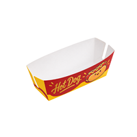Boîte à hot-dogs personnalisée, emballage alimentaire en papier pliable, conteneur à collation jetable pour la restauration à emporter