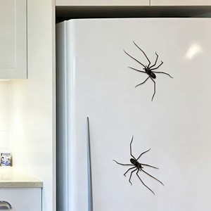 Imanes de nevera personalizados de arañas realistas 3D, pegatinas de tarántula de goma negra y marrón para refrigerador, decoración de broma de Halloween, regalo para fiestas - Product Image 1