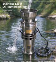 Pompe à eau submersible industrielle en acier inoxydable à bain d'huile haute pression 380V pour puits profond