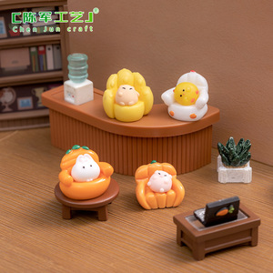 Canapé micro-paysager Weij, petits cochons, lapins, poulets, figurines d'animaux, maison de poupée, accessoires de décoration de paysage - Product Image 3