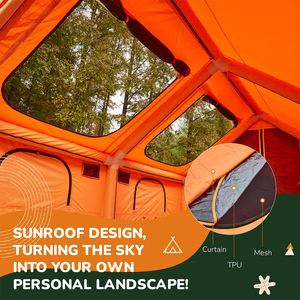 Grande tente de <span class=keywords><strong>camping</strong></span> gonflable en tissu Oxford, quatre saisons, imperméable, une chambre, installation rapide, surface de 12 m² - Product Image 2