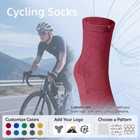 Chaussettes de cyclisme professionnelles pour jeunes hommes, personnalisables avec logo OEM, respirantes, de haute qualité, pour le sport, le vélo de route et les activités de plein air.
