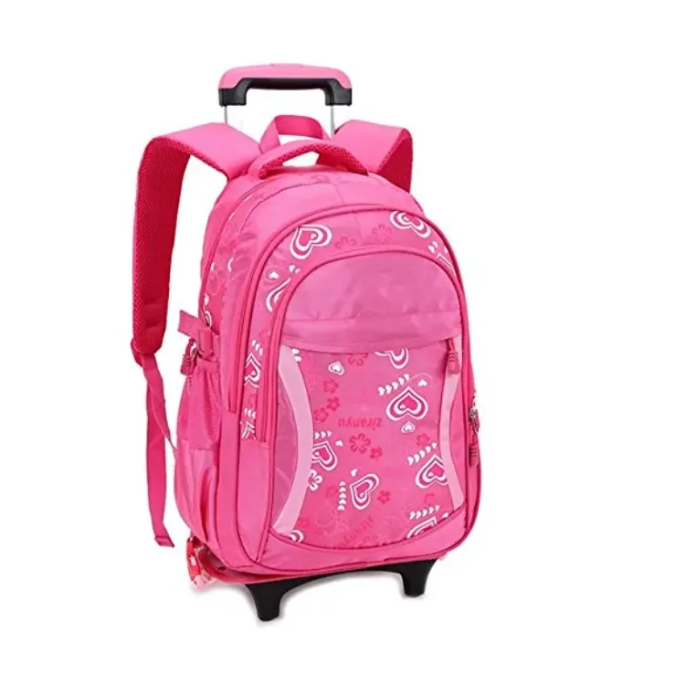 Schul rucksack taschen mit Rädern für Mädchen