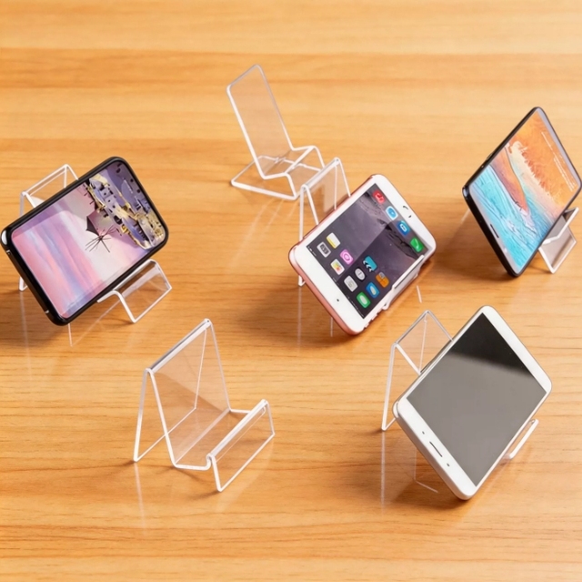 Factory Custom Clear Acrylic Phone Display Stand Cell Phone Holder