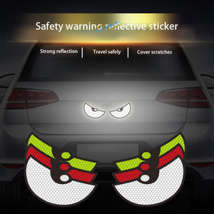 Pegatinas de vinilo reflectantes de estilo de coche personalizadas, advertencia exterior resistente a la intemperie que brilla en la oscuridad para coches, camiones, vehículos SUV - Product Image 2