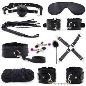 Perlengkapan <span class=keywords><strong>BDSM</strong></span> Roleplay Bondage 10pcs Mainan Seks Pasangan Eksotis Dewasa Wanita - Product Image 2