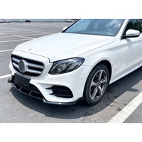 Lèvre de pare-chocs avant noir brillant pour Mercedes Benz W213 Classe E E260 E300 E43 AMG 2016 2017 2018 2019 2020 Spoiler avant