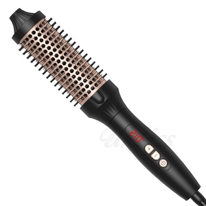 New Trending Hair Curling Iron Straightener Brush for Home Salon Use Thermal <b>Heated</b> Hot Round Brush - Product Image 5