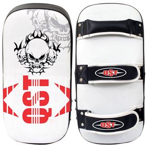 แผ่นฝึกมวยไทยแบบโค้งสำหรับ MMA แผ่นหนังแท้วัสดุ PU - Product Image 5