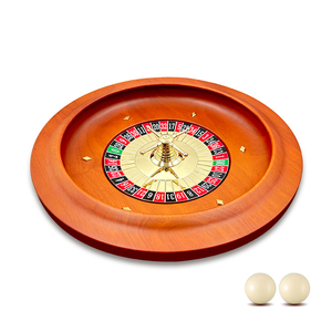 High Quality Gambling Bingo <strong>Drinking</strong> <strong>Game</strong> 11 Inch Roulette <strong>Set</strong> <strong>Casino</strong> Roulette Wooden Material with Chips Tablecloth - Product Image 5