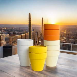 Mini macetas personalizadas de arcilla de 2,5 pulgadas para suculentas y plantas de cactus, terracota dorada de escritorio con aplicación de decoración de pared para colorear mate - Product Image 6