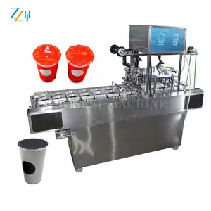 Machine de remplissage et de scellage de gobelets en plastique, Machine de remplissage et de scellage de sauces à trempage, Machine automatique de remplissage de gobelets