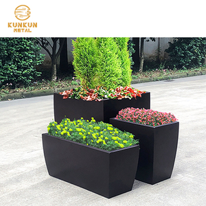 Wall <strong>Planters</strong> Pot <strong>Box</strong> Outdoor Flower <strong>Box</strong> with <strong>Trellis</strong> Modern Home Garden Decorative Powder Coated Aluminum Alloy <strong>Planter</strong> - Product Image 6