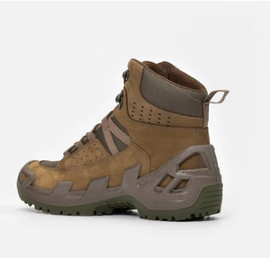 TSB07 Bottes tactiques mi-hautes en cuir de vache camouflage CP marron noir kaki, chaussures de randonnée - Product Image 2