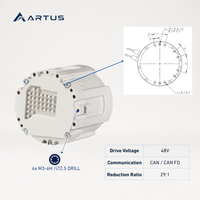 Actionneur de joint robotique planétaire 15 Nm 63 mm CAN/CAN FD Module de joint intégré APM-063-050-R29 pour robots humanoïdes et industriels