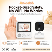 Nouveau Moniteur Bébé 2026 2,8 pouces avec Vision Nocturne, Alerte Température, Audio Bidirectionnel, Vidéo 720P, Détection de Mouvement, Certifié CE, Filaire, pour Surveillance à Domicile et Sommeil