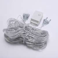 Bestseller 1,5m/3m/6m LED-Lichterkette IP44 Warmweiß Steckerfertig Netz-Lichterkette für Außen Garten Feiertage Hochzeit Party
