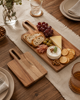 Meilleures ventes : Ensemble de planches à découper en bois d'acacia pour la cuisine domestique, avec poignée, pour fromage et pizza, pour l'exportation