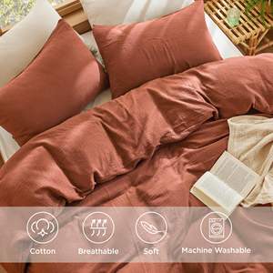 नए आगमन नरम 100% कपास मस्लिन 2 परतों को डुवेट कवर मस्लिन गेज बिस्तर - Product Image 3