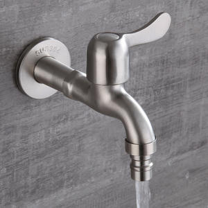 304 Stainless Steel Wall Mounted Faucet Single Handle Extended Mop Sink Industrial Kitchen Tap With Brass Valve Core - Product Image 2