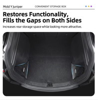 Organisateur de coffre Tesla Model Y Juniper, lot de 2, bac de rangement latéral en TPE avec couvercle, plateau de chargement étanche pour le nouveau Model Y 2025