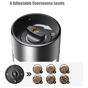 Ensemble de salières et poivrières électriques automatiques en acier inoxydable, rechargeables, avec réglage de la grosseur de mouture - Product Image 3