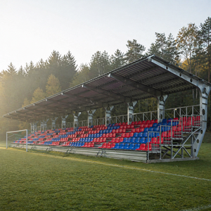 Modular Metal Sports Grandstand With Chairs Outdoor Bleachers For Stadium Use Durable Seating - Product Image 5