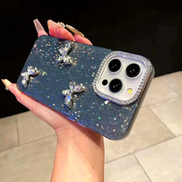 Housse de protection papillon à motif dynamique pour femme pour Apple 11/12/13/14/15 Pro Max pour iPhone 16/14 Plus/13 Pro Max