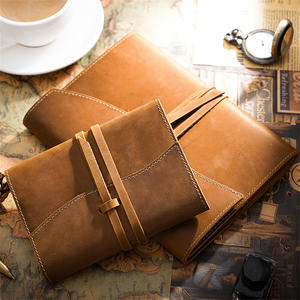 Cubierta de Cuaderno Personalizada de Fábrica ODM OEM, Cuero de Vaca de Grano Completo A5 A6 B6, Cubierta de Diario de Cuero Curtido Vegetal Retro para Hojas Sueltas - Product Image 1