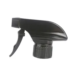 Pulverizador de gatillo para limpieza del hogar, espuma de plástico de alta calidad, botella de plástico negro 28/410 sin derrames, 1 ud., gran oferta