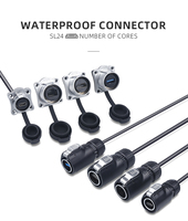 Connecteur d'interface numérique AV standard étanche IP68 SL24 LP24, prise aviation pour connexions d'équipements audio-vidéo