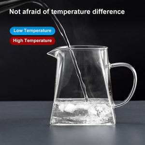 Venta al <span class=keywords><strong>por</strong></span> <span class=keywords><strong>mayor</strong></span> hecho a mano claro resistente al calor cuadrado tetera <span class=keywords><strong>de</strong></span> cristal tetera con infusor - Product Image 3