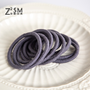 Élastiques à cheveux en coton Z2SM gris, haute élasticité, usage quotidien, procédé de tissage - Product Image 1