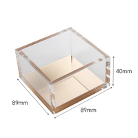 Boîte de rangement multifonctionnelle en acrylique transparent moderne, organiseur pour cuisine, salle de bain, cosmétiques, bureau, papeterie, anti-poussière, empilable, Huisen