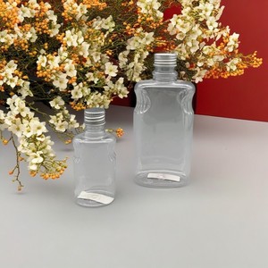 Chất Lượng Cao 65Ml 330Ml Mini Hình Dạng Rượu Phẳng Chai Pet 2Oz 11Oz Chai Nhựa Trong Suốt Với Bơm - Product Image 2