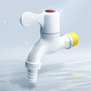 LESSO Bestseller billig weiß Einhand Küche Bad PVC Kunststoff Wasserhahn Schnell anschluss Waschmaschine Waschbecken Wasserhähne