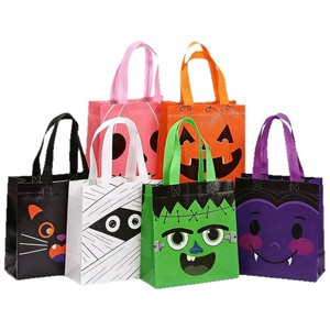 Bolsas de Compras Reutilizables de Tela No Tejida PP con Asas de Cuerda para Halloween, Dulces, Regalos, Fiestas, Obsequios, Alimentos, Marca SH - Product Image 2