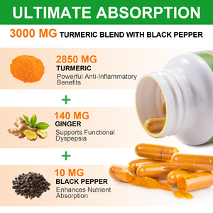 Hữu cơ chiết xuất thảo dược bổ sung viên nang tinh khiết tự nhiên nghệ gừng chai đóng gó<span class=keywords><strong>i</strong></span> tinh khiết bột nghệ - Product Image 5