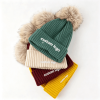 Vente en gros de bonnets en acrylique personnalisés avec logo brodé, bonnets en tricot unisexes pour l'hiver