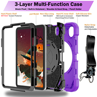 Casing Tablet Silikon Premium Industrial PC yang Kokoh untuk Anak-anak, Pelajar, dan Aktivitas Luar Ruangan dengan Penyangga untuk iPad Mini 6