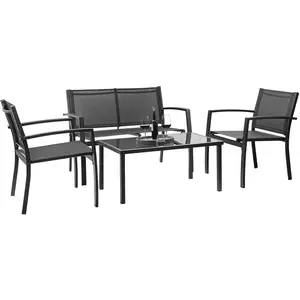 Fabriek Direct Prijs Rotan Tuin Sets Teslin Patio Rieten Meubelen Outdoor