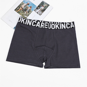 High Quality Breathable Knitted Combed Cotton <strong>Boxer</strong> 95% Cotton 5% Spandex Man Wholesale Solid Color <strong>Black</strong> <strong>Boxer</strong> Briefs - Product Image 3
