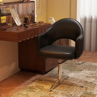 Chaise de bureau pivotante moderne en cuir PU avec hauteur réglable pour usage domestique et commercial