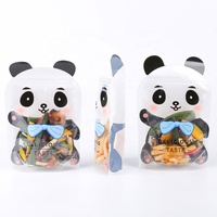 Vente en gros Mylar brillant découpé à l'emporte-pièce en forme d'animal debout avec fermeture à glissière mignon sac de bonbons en plastique anti-odeur emballage vide alimentaire