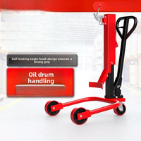 Nouveau chariot de manutention hydraulique manuel pour fûts d'huile, pour entrepôt et transport, à double usage (fer et plastique), rapide et pratique