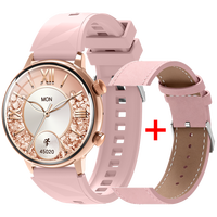 Montre connectée HW L1 Mini avec 2 bracelets, écran tactile rond de 1,26 pouces, étanche IP67, réponse aux messages vocaux, télécommande avec Chat GPT